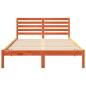 Preview: Bettrahmen Wachsbraun 140 x 190 cm Massives Kiefernholz