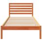 Preview: Bettrahmen Wachsbraun 90 x 210 cm Massives Kiefernholz