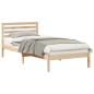 Preview: Bettgestell mit Kopfteil Braun 100 x 210 cm Massivkiefer