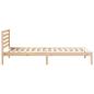 Preview: Bettgestell mit Kopfteil Braun 100 x 210 cm Massivkiefer