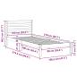 Preview: Bettgestell mit Kopfteil Wachsbraun 100 x 210 cm Massivkiefer