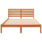Preview: Bettgestell mit Kopfteil Wachsbraun 140 x 210 cm Massivkiefer