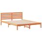 Preview: Bettgestell mit Kopfteil Wachsbraun 160 x 210 cm Massivkiefer