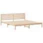 Preview: Bettgestell mit Kopfteil Braun 180 x 210 cm Massivkiefer