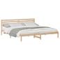 Preview: Bettgestell mit Kopfteil Braun 180 x 210 cm Massivkiefer
