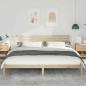 Preview: Bettgestell mit Kopfteil Braun 180 x 210 cm Massivkiefer