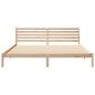Preview: Bettgestell mit Kopfteil Braun 180 x 210 cm Massivkiefer