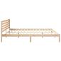 Preview: Bettgestell mit Kopfteil Braun 180 x 210 cm Massivkiefer