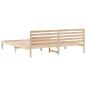 Preview: Bettgestell mit Kopfteil Braun 180 x 210 cm Massivkiefer