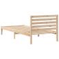 Preview: Bettgestell mit Kopfteil Braun 80 x 220 cm Massivkiefer