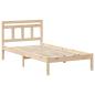 Preview: Bettrahmen Braun 80 x 200 cm Massives Kiefernholz