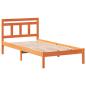 Preview: Bettgestell Braun 90 x 190 cm Massivholz Kiefer