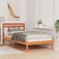 Preview: Bettgestell Braun 90 x 190 cm Massivholz Kiefer