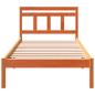 Preview: Bettgestell Braun 90 x 190 cm Massivholz Kiefer