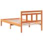 Preview: Bettgestell Braun 90 x 190 cm Massivholz Kiefer