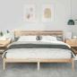 Preview: Bettgestell mit Kopfteil Braun 200 x 200 cm Kiefernholz