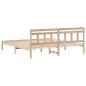 Preview: Bettgestell mit Kopfteil Braun 180 x 200 cm Kiefernholz
