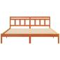 Preview: Bettgestell mit Kopfteil Braun 180 x 200 cm Kiefernholz