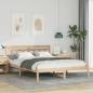 Preview: ARDEBO.de - Bettgestell mit Kopfteil Braun 150 x 200 cm Massivholz Kiefer