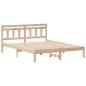 Preview: Bettgestell mit Kopfteil Braun 150 x 200 cm Massivholz Kiefer