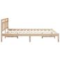 Preview: Bettgestell mit Kopfteil Braun 150 x 200 cm Massivholz Kiefer