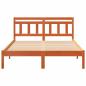 Preview: Bettgestell mit Kopfteil Braun 120 x 200 cm Massivholz Kiefer