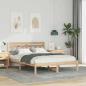 Preview: ARDEBO.de - Bettgestell mit Kopfteil Braun 120 x 190 cm Kiefernholz