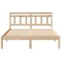 Preview: Bettgestell mit Kopfteil Braun 120 x 190 cm Kiefernholz