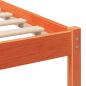 Preview: Bettgestell mit Kopfteil Braun 140 x 190 cm Massivholz Kiefer