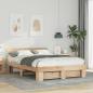 Preview: ARDEBO.de - Bettgestell mit Kopfteil Braun 150 x 200 cm Kiefernholz