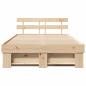 Preview: Bettgestell mit Kopfteil Braun 120 x 190 cm Massivkiefer