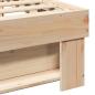 Preview: Bettgestell mit Kopfteil Braun 120 x 190 cm Massivkiefer