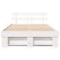 Preview: Bettgestell mit Kopfteil Weiß 120 x 190 cm Massivkiefer