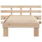 Preview: Bettgestell mit Schubladen mit Kopfteil Braun 90 x 190 cm Massivkiefer