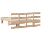 Preview: Bettgestell mit Schubladen mit Kopfteil Braun 90 x 190 cm Massivkiefer