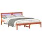 Preview: Bettgestell Wachsbraun 160 x 200 cm Massivkiefer