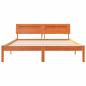 Preview: Bettgestell Wachsbraun 160 x 200 cm Massivkiefer