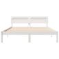 Preview: Bettgestell Weiß 150 x 200 cm Massivkiefer