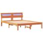 Preview: Bettgestell Wachsbraun 140 x 190 cm Massivkiefer