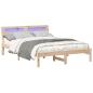 Preview: Bettgestell Braun 120 x 190 cm Massivkiefer