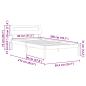 Preview: Bettgestell Wachsbraun 80 x 200 cm Massivkiefer