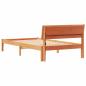Preview: Bettgestell Wachsbraun 80 x 200 cm Massivkiefer