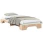 Preview: Bodenbettgestell mit Speicher Braun 100 x 210 cm Holz