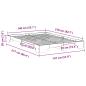 Preview: Bodenbettgestell mit Speicher Braun 140 x 210 cm Holz