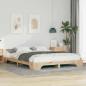 Preview: ARDEBO.de - Bodenbettgestell mit Speicher Braun 160 x 210 cm Holz