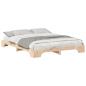 Preview: Bodenbettgestell mit Speicher Braun 160 x 210 cm Holz