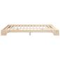 Preview: Bodenbettgestell mit Speicher Braun 160 x 210 cm Holz