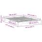 Preview: Bodenbettgestell mit Speicher Braun 160 x 210 cm Massivholz