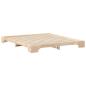 Preview: Bodenbettgestell Braun 200 x 210 cm Massivholz Kiefer