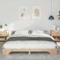 Preview: Bodenbettgestell Braun 200 x 210 cm Massivholz Kiefer